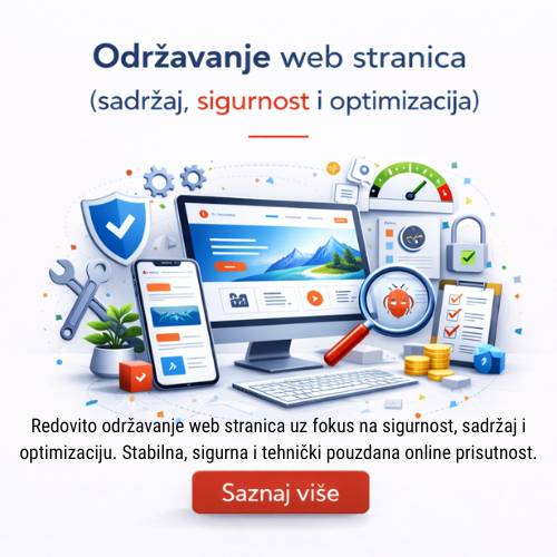 Održavanje web stranica (sadržaj, sigurnost i optimizacija)