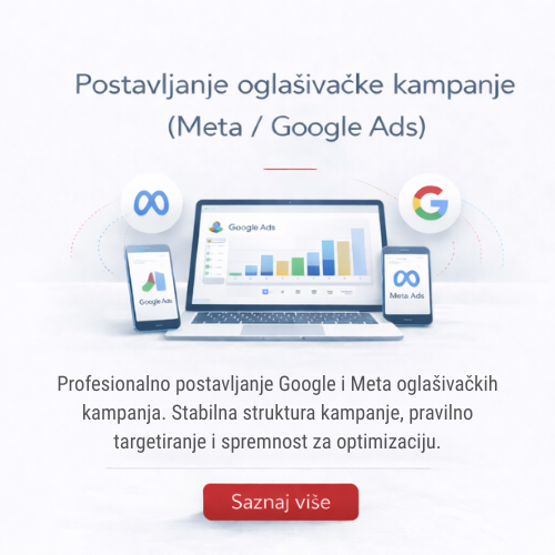 Postavljanje oglašivačke kampanje (Meta / Google Ads)